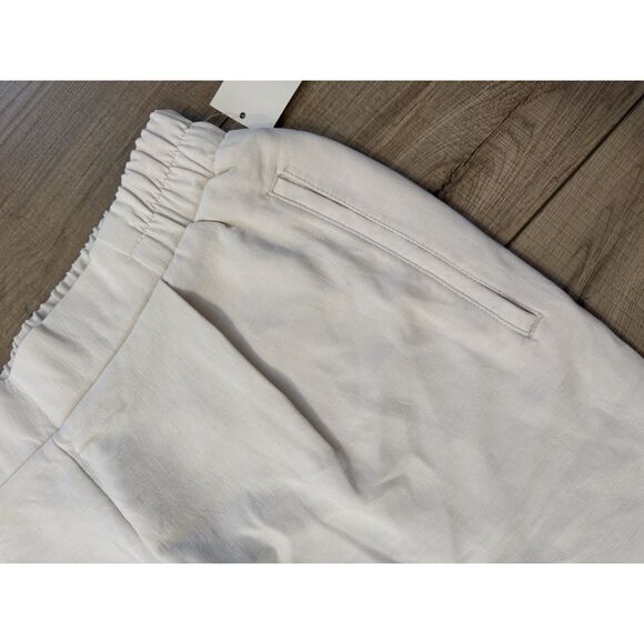 NWT a new day White Cream Women's Pants Trouser Dress Pants L Large Elastic Wais - Picture 3 of 6